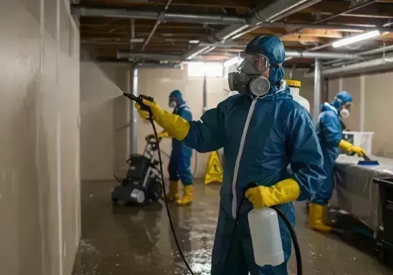 Basement Sanitization and Antimicrobial Treatment process in Manitou Springs, CO